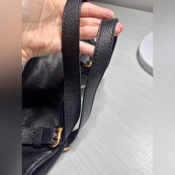 Marc by Marc Jacobs Petal to the Metal Black Leather Tote Shoulder Bag - Picture 8 of 13